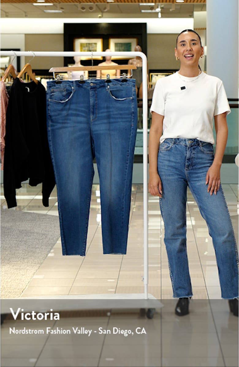 Good Legs Raw Hem Cigarette Jeans, sales video thumbnail