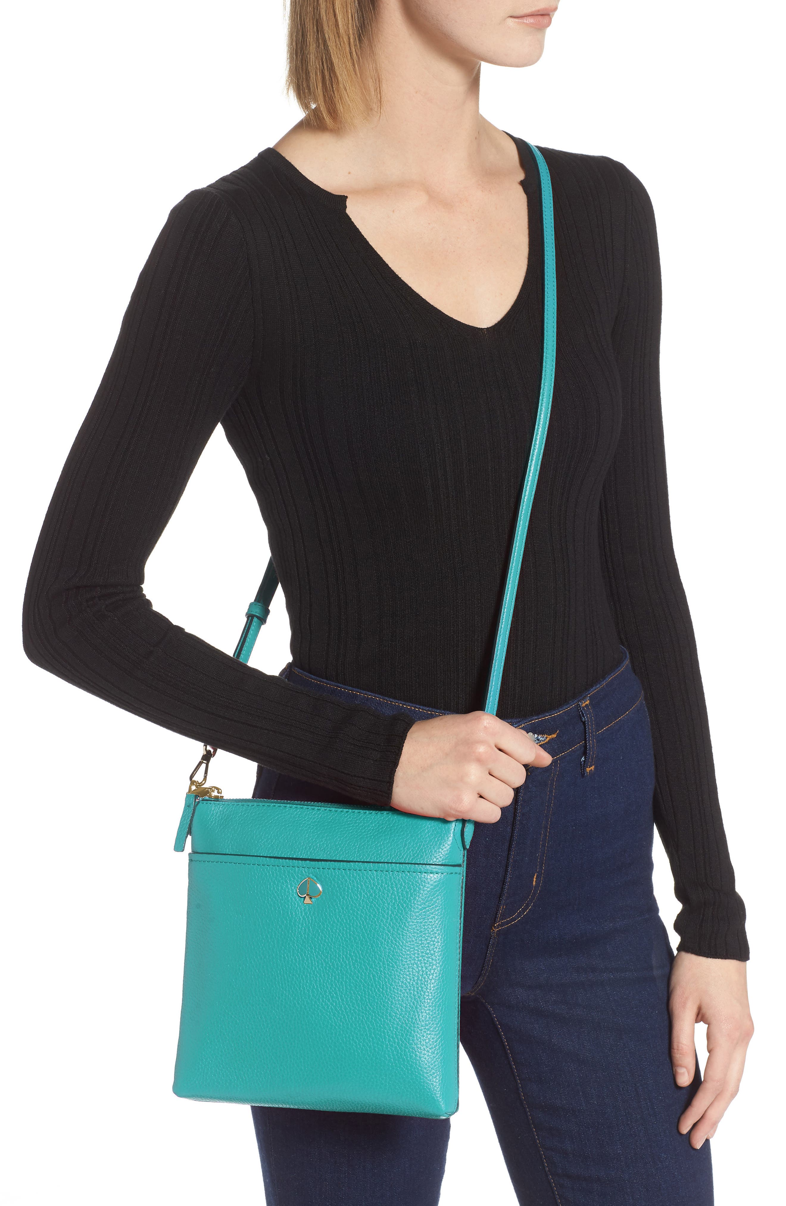 Kate Spade New York small polly leather crossbody bag, Alternate, color, 