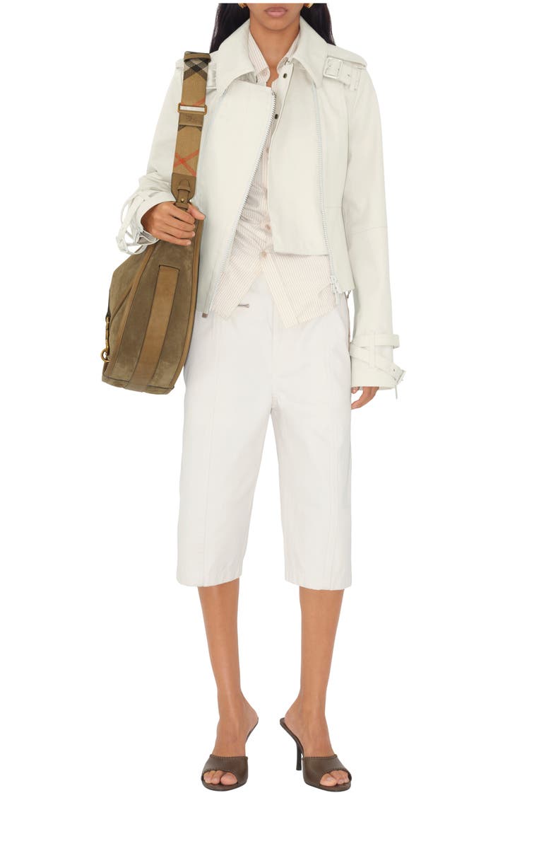 Burberry Cotton Capri Trousers, Main, color, 