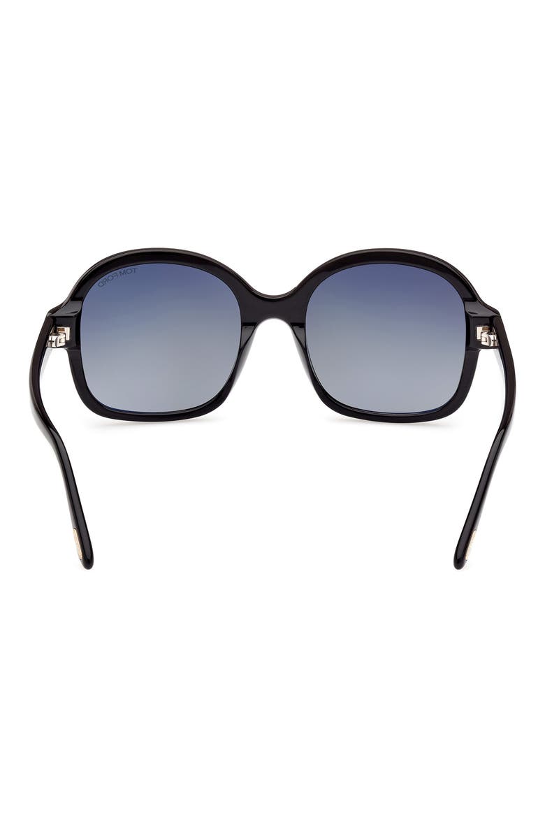 68mm Butterfly Sunglasses, Alternate, color, SHINY BLACK / GRADIENT SMOKE