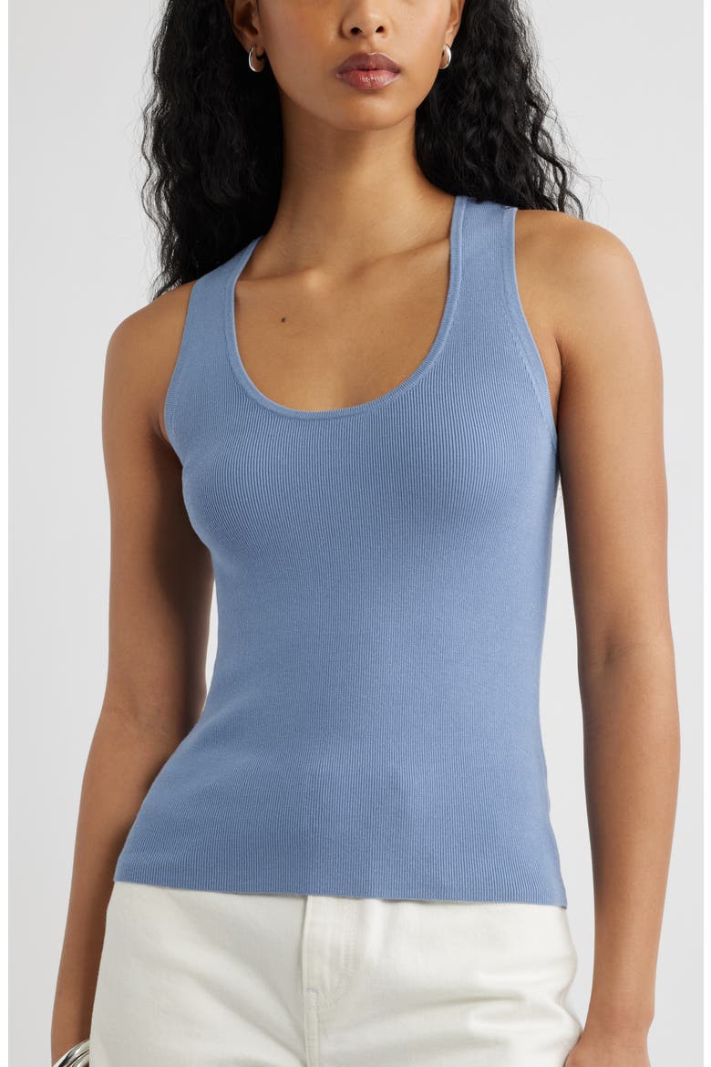 Scoop Neck Sweater Tank, Alternate, color, BLUE UMBRA
