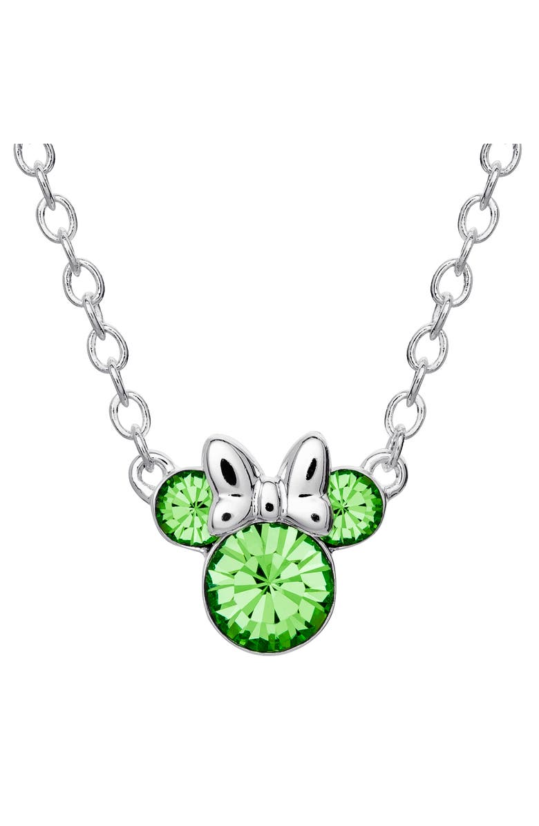 Disney Minnie Mouse Birthstone Jewelry, Main, color, Light Green