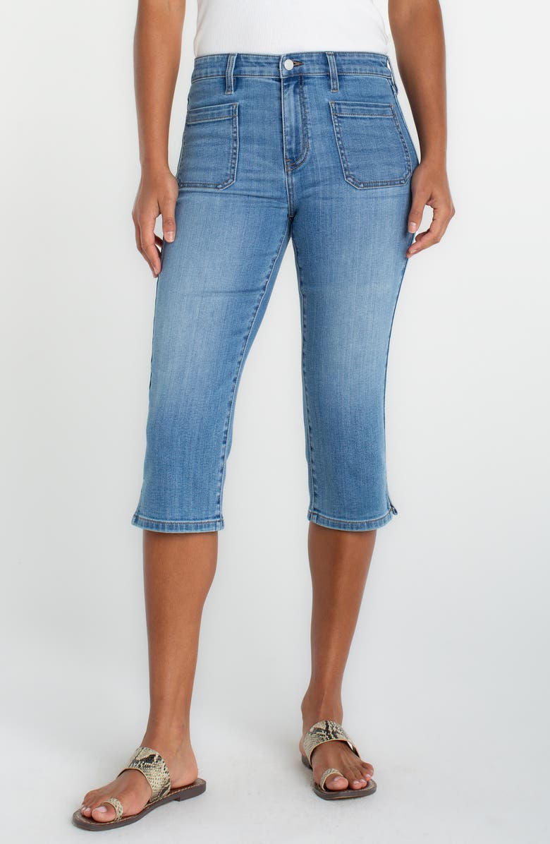 Liverpool Denim Capris, Main, color, 