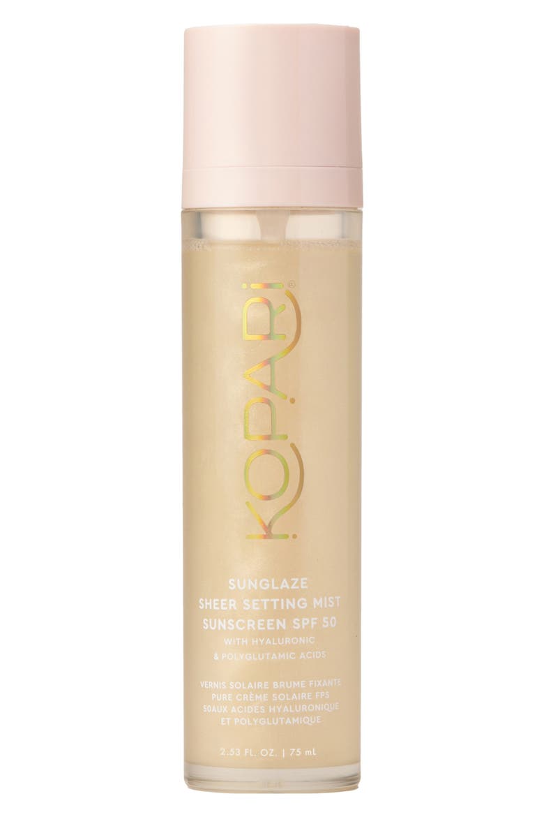 Sunglaze Sheer Setting Mist Sunscreen SPF 50, Main, color, NO COLOR