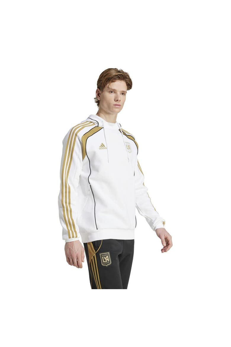Men's adidas White LAFC 2025 Travel Pullover Hoodie, Alternate, color, White