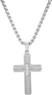HMY JEWELRY Men's Stainless Steel Cross Pendant Necklace