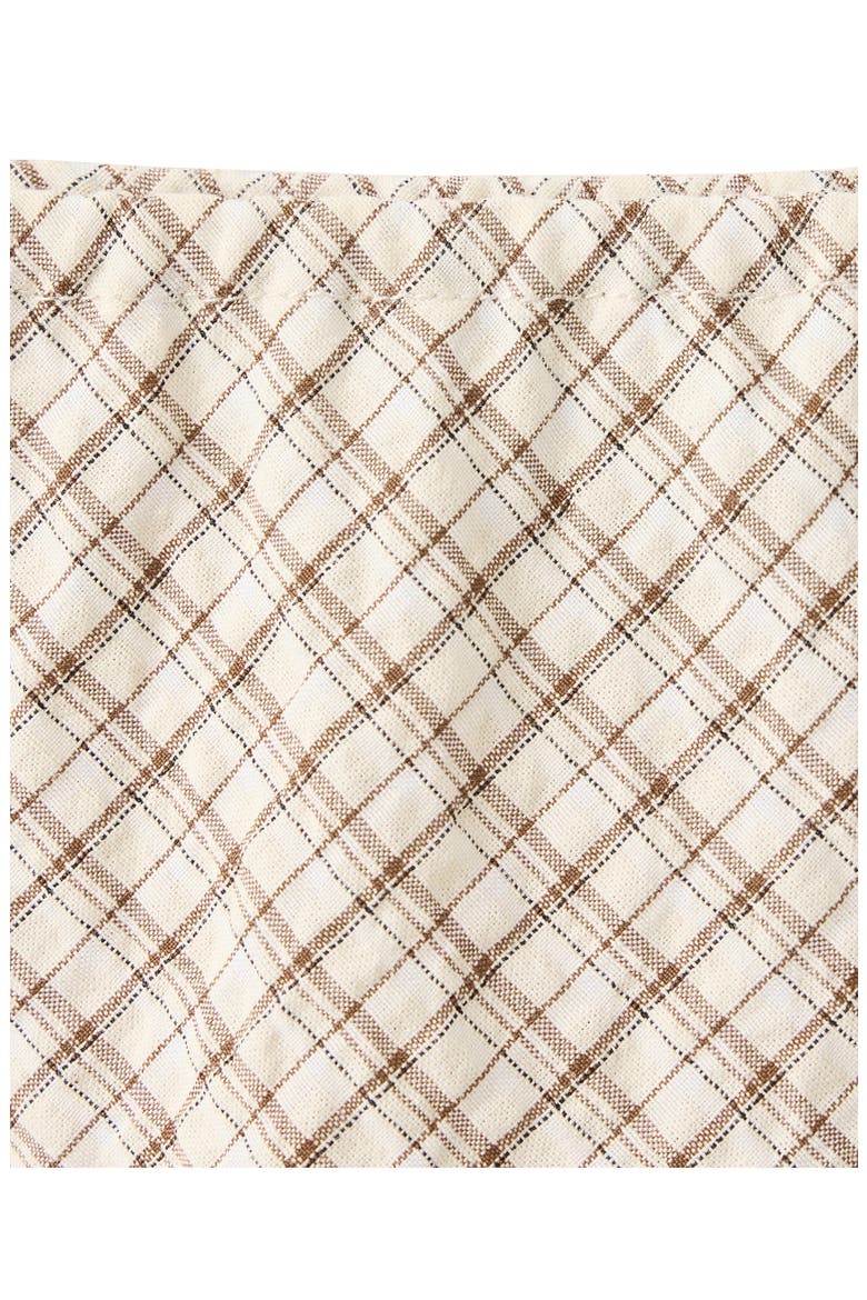 Checkered Midi Skirt, Alternate, color, ECRU