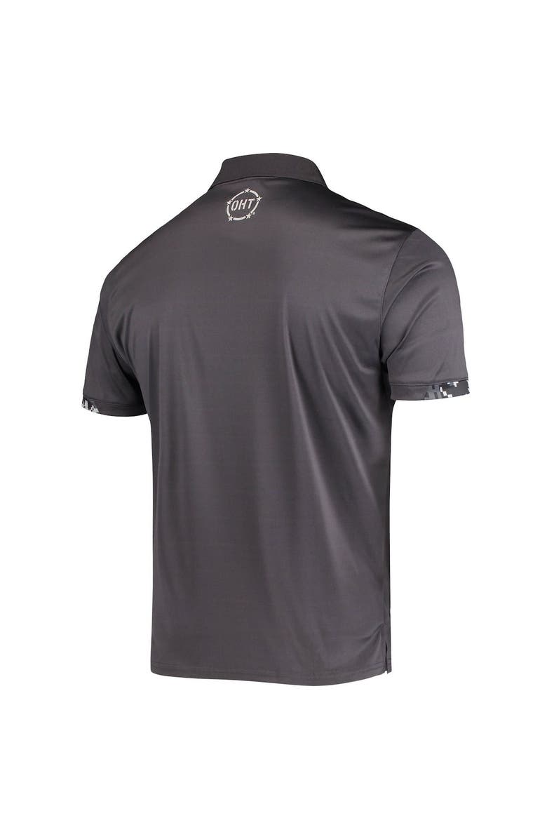 COLOSSEUM Men's Colosseum Charcoal Montana Grizzlies Operation Hat Trick Military Appreciation Digi Camo Polo, Alternate, color, Charcoal