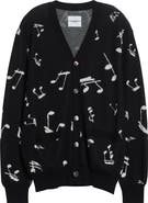 TAKAHIROMIYASHITA TheSoloist. Music Note Jacquard Wool Cardigan