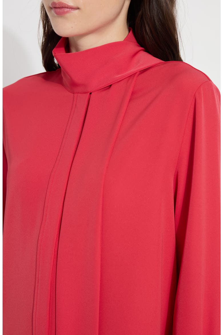 Odette Scarf Neck Top, Alternate, color, DEFINED RED