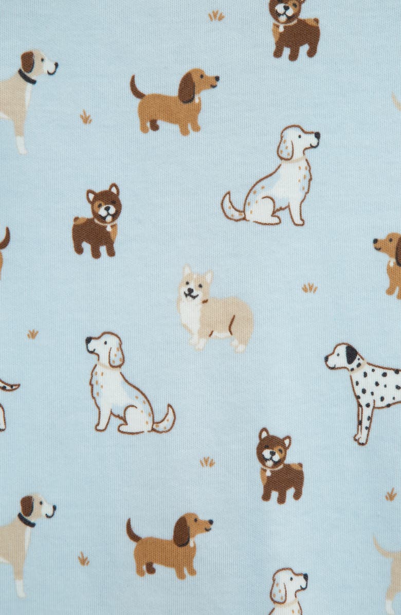 Little Me Dog Show Cotton Footie & Hat Set, Alternate, color, Blue