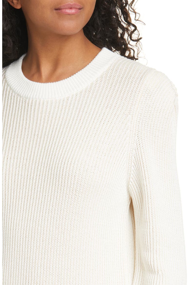 Rib Organic Cotton Sweater, Alternate, color, BLANC MULTI