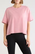 90 DEGREE BY REFLEX Stone Wash Boxy Crop T-Shirt