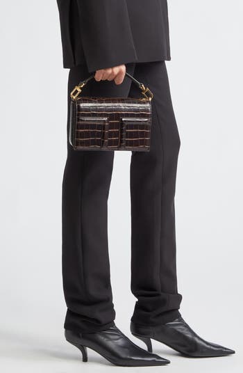 【toteme】 T-Flap ミニ クロコダイル 2way バッグ TOTEME Mini T-Flap Convertible Croc Embossed Leather