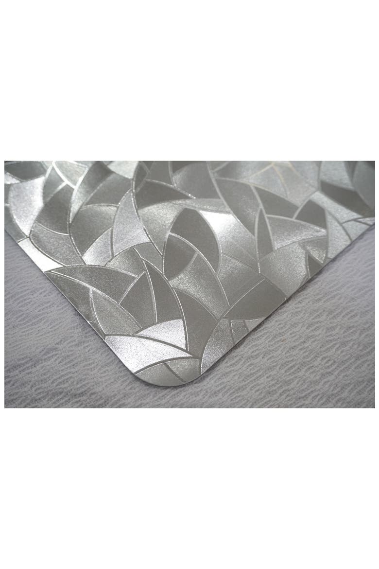 Mirrored Set of 8 Placemats, Alternate, color, SILVER