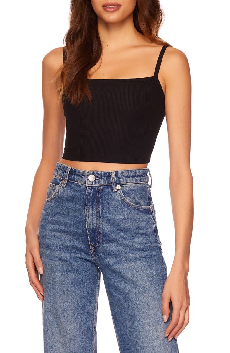 Susana Monaco Rib Crop Camisole, Main, color, 