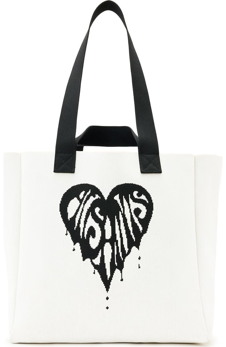 AllSaints Izzy Heart Tote, Main, color, White