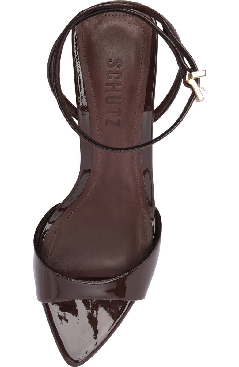 Schutz Elodie Ankle Strap Sandal, Alternate, color, Root Brown
