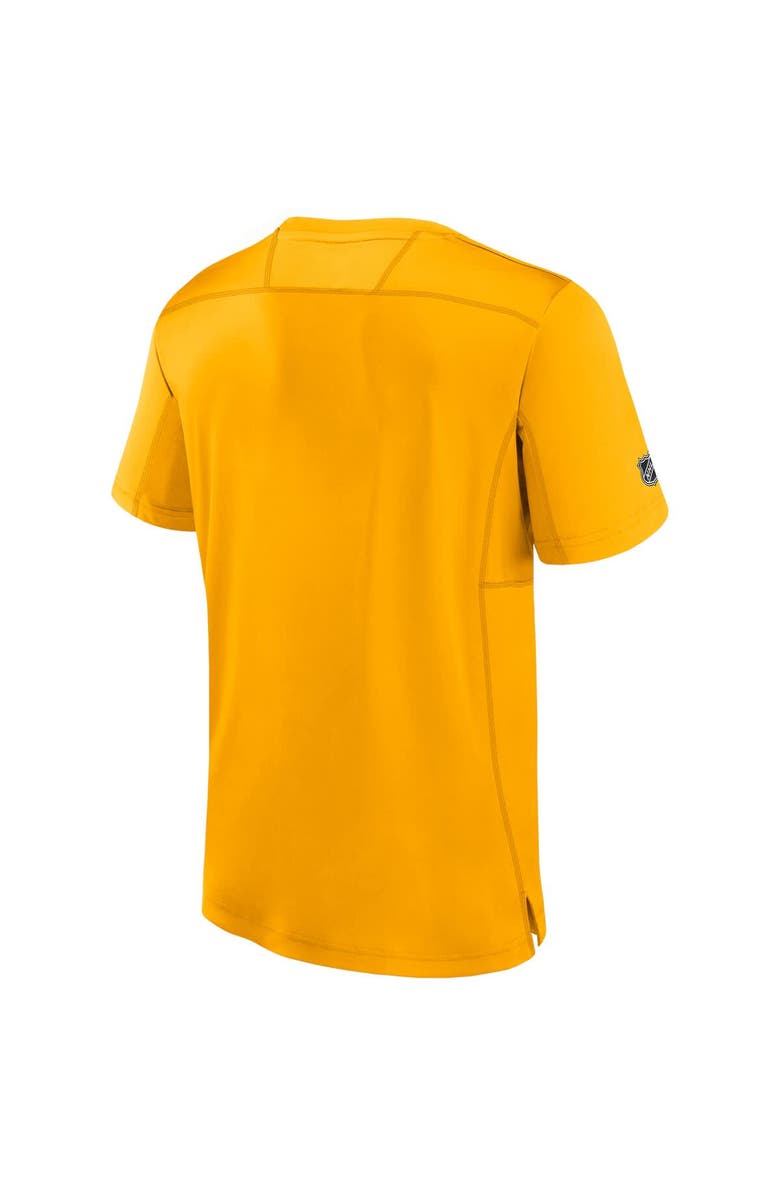FANATICS Men's Fanatics  Gold Nashville Predators Authentic Pro Tech T-Shirt, Alternate, color, 