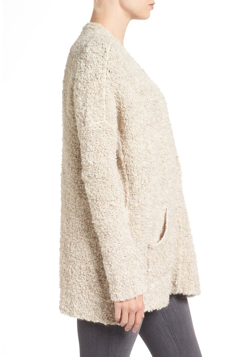 Bouclé V-Neck Cardigan, Alternate, color, IVORY