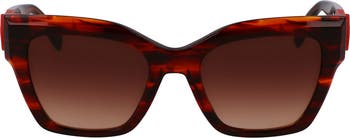 Longchamp Medallion 52mm Sunglasses New LONGCHAMP Medallion 52mm Rectangular Sunglasses L0716S  main image 4