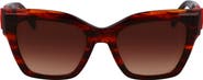 Longchamp Medallion 52mm Modified Rectangular Sunglasses