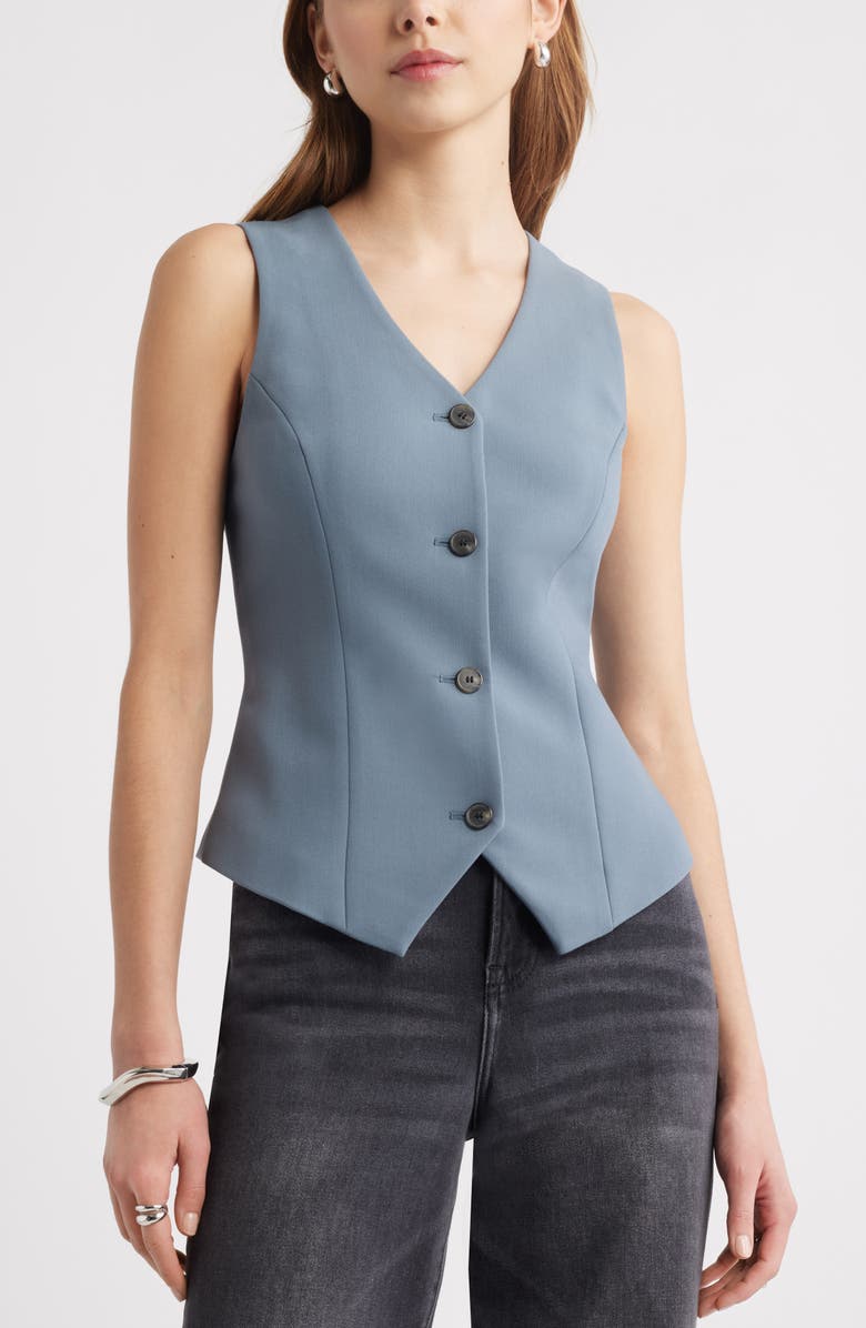 Open Edit The Icon Tailored Waistcoat, Main, color, Blue Weather