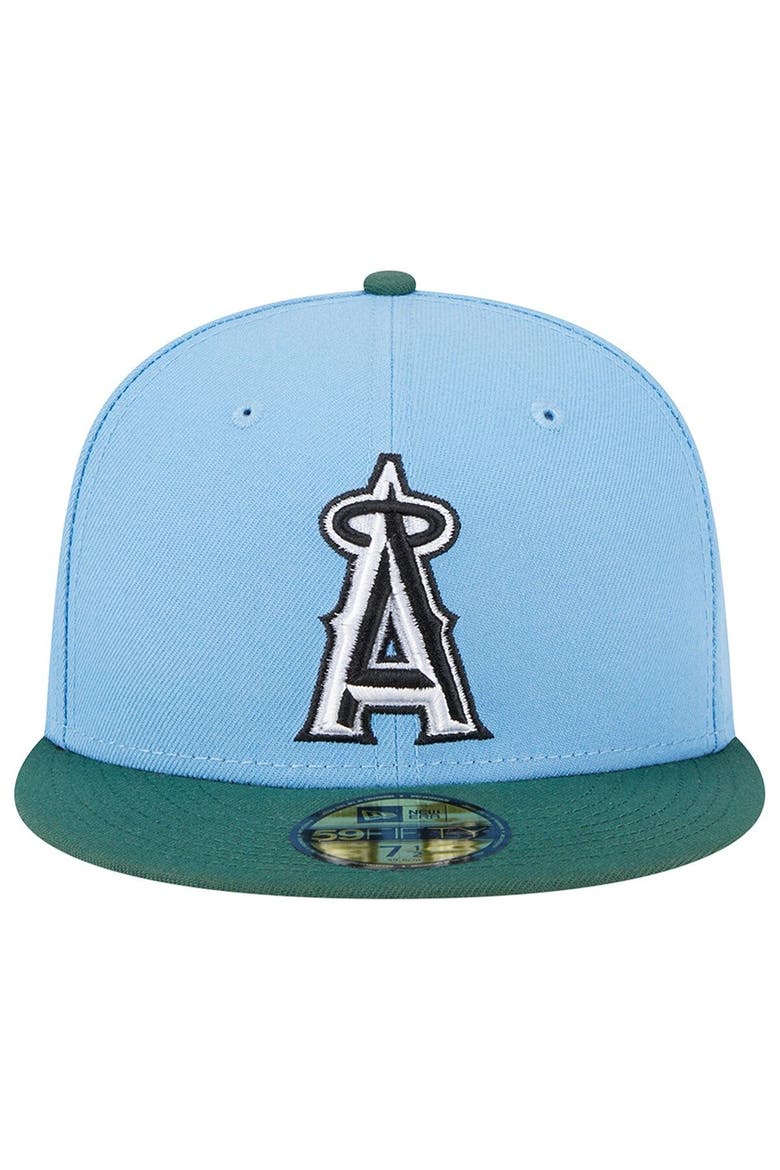 Men's New Era  Sky Blue/Cilantro Los Angeles Angels 2002 World Series 59FIFTY Fitted Hat, Alternate, color, Light Blue
