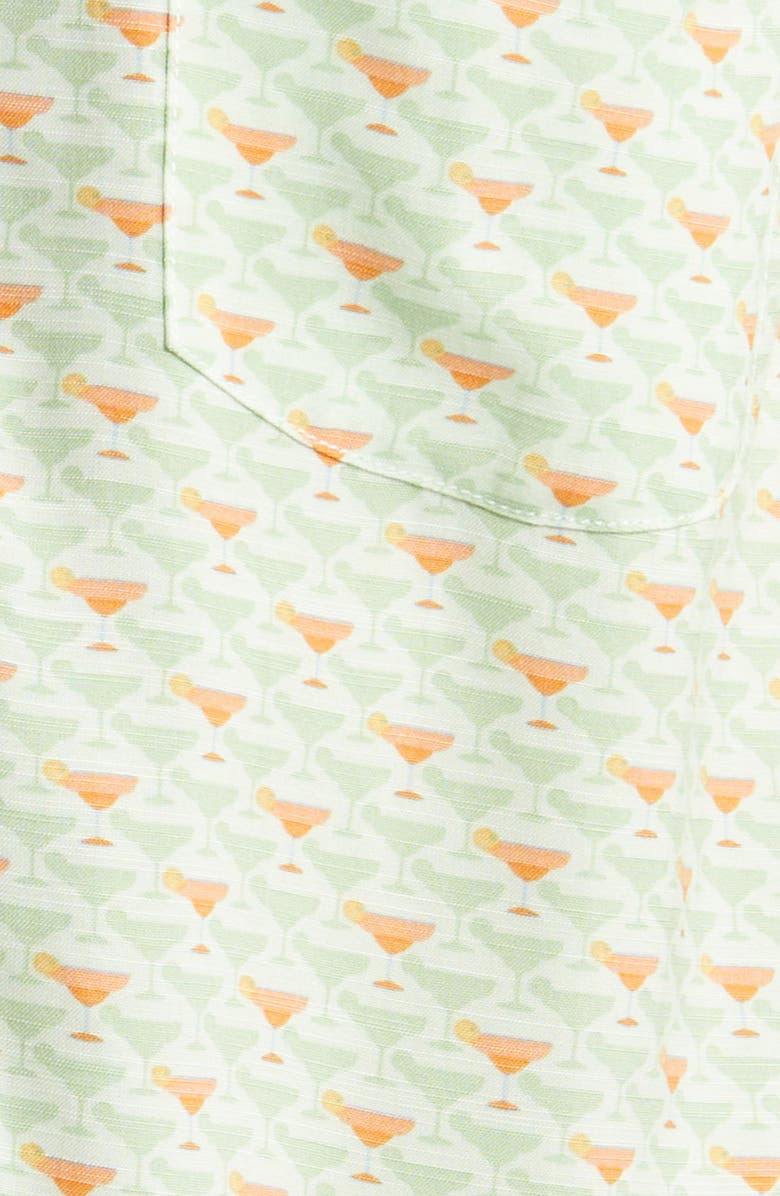 Tommy Bahama Veracruz Cay Cocktail Mixer Short Sleeve Button-Up Shirt, Alternate, color, Light Wasabi