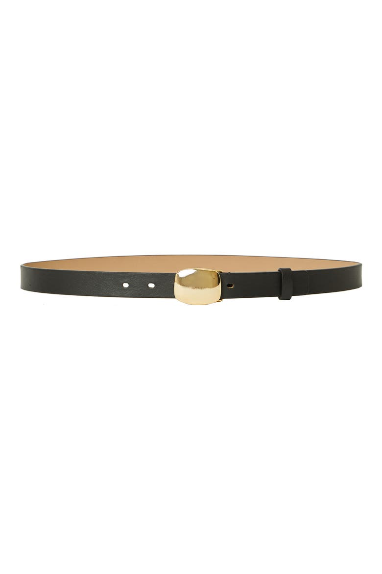 Jacob Leather Belt, Main, color, BLACK GOLD