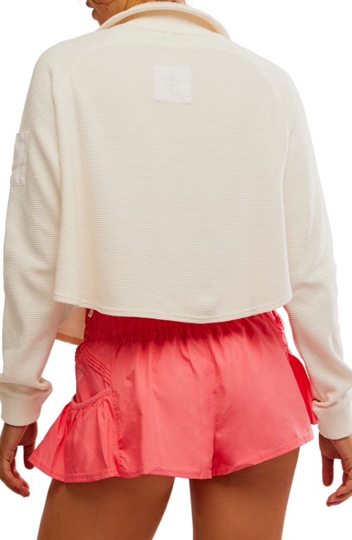 Free People Fp Movement So Fly Cotton Henley Top In White