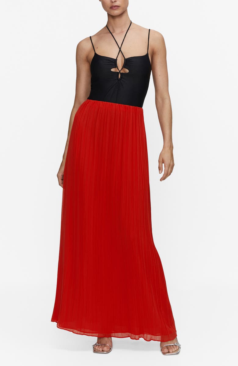 MANGO Pleated Maxi Skirt, Alternate, color, 