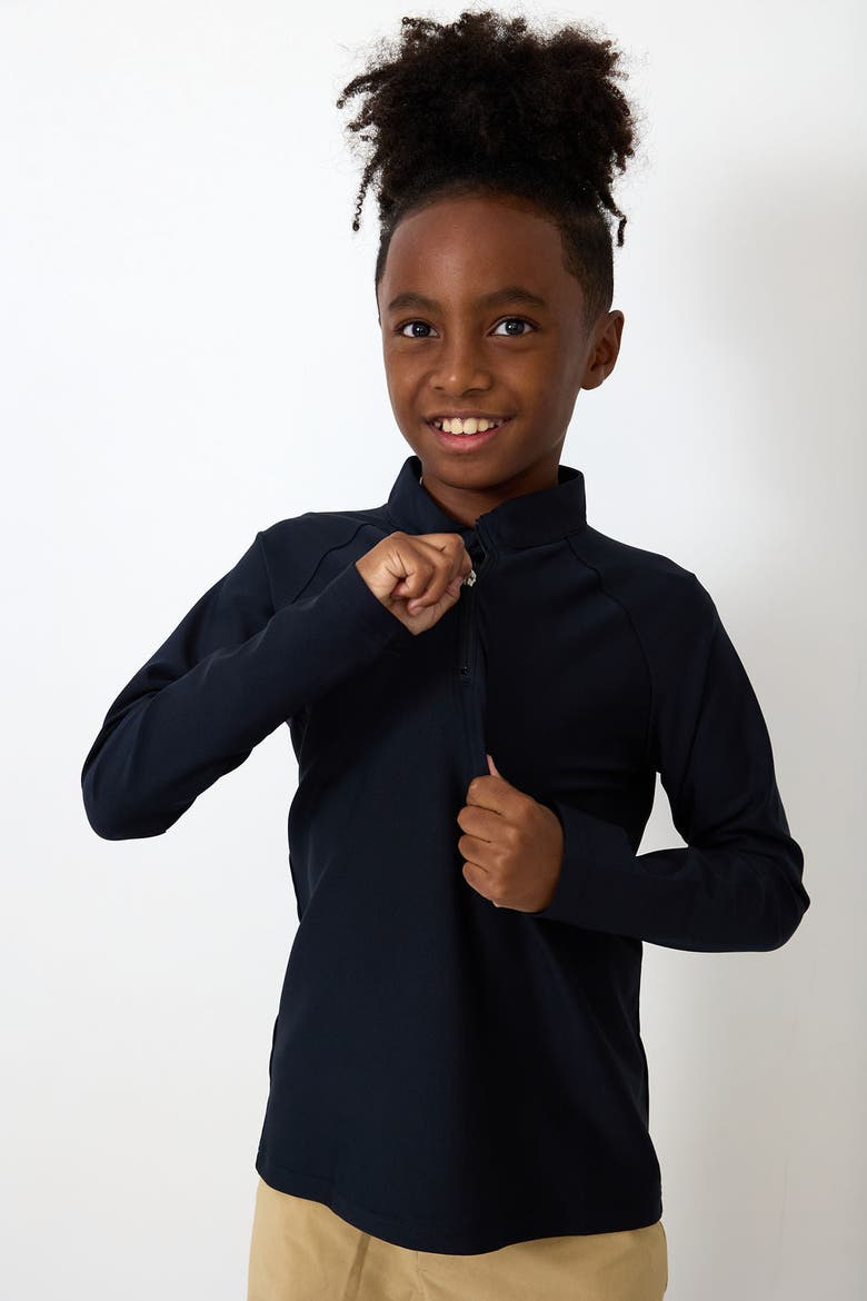 Boys Half Zip, Alternate, color, Black