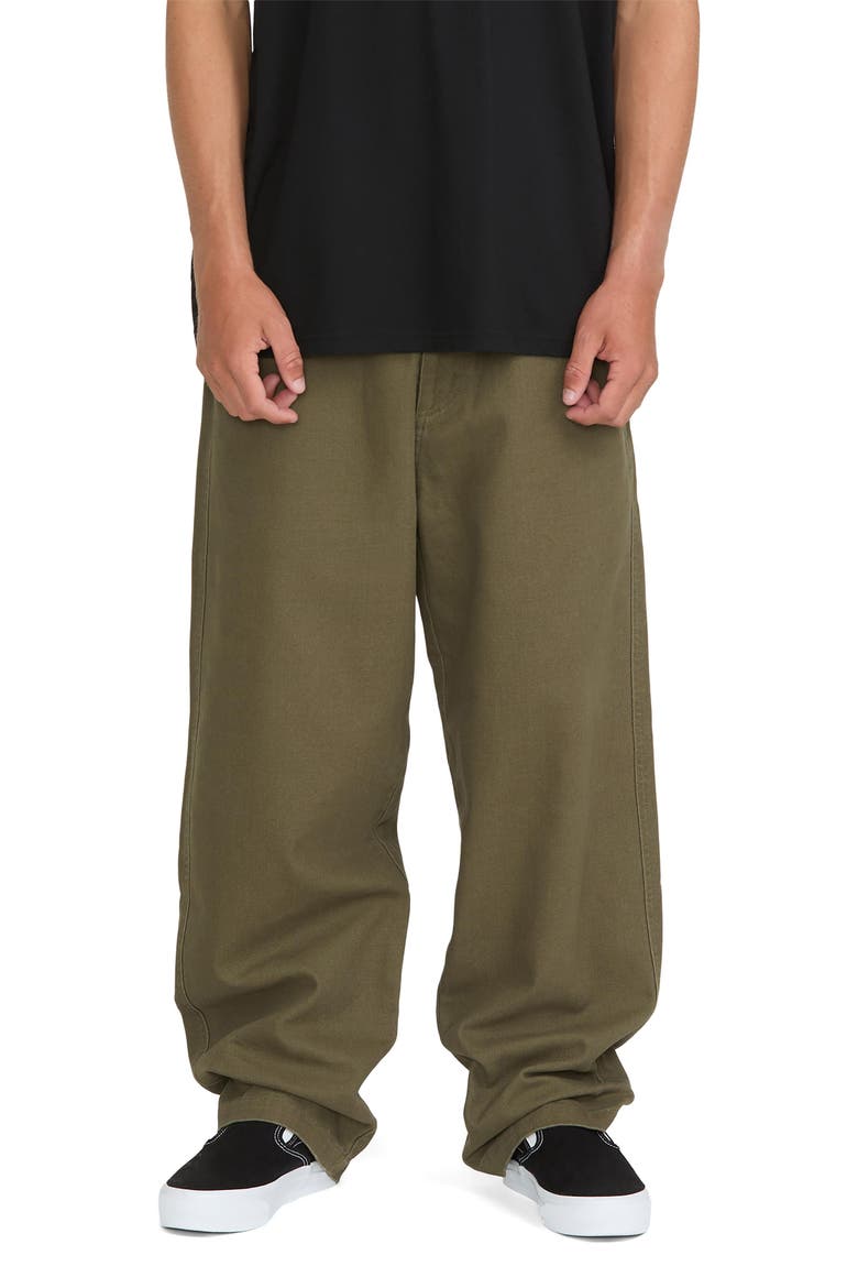 Garage Loose Fit Cotton Canvas 5-Pocket Pants, Main, color, WINTER MOSS