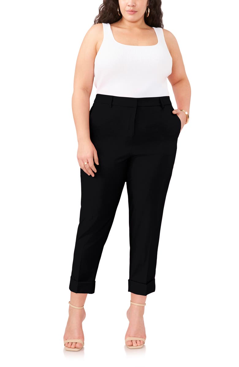 Vince Camuto Cuffed Hem Crop Pants, Alternate, color,