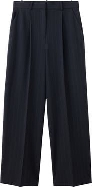 MANGO Pinstripe Pleated Pants