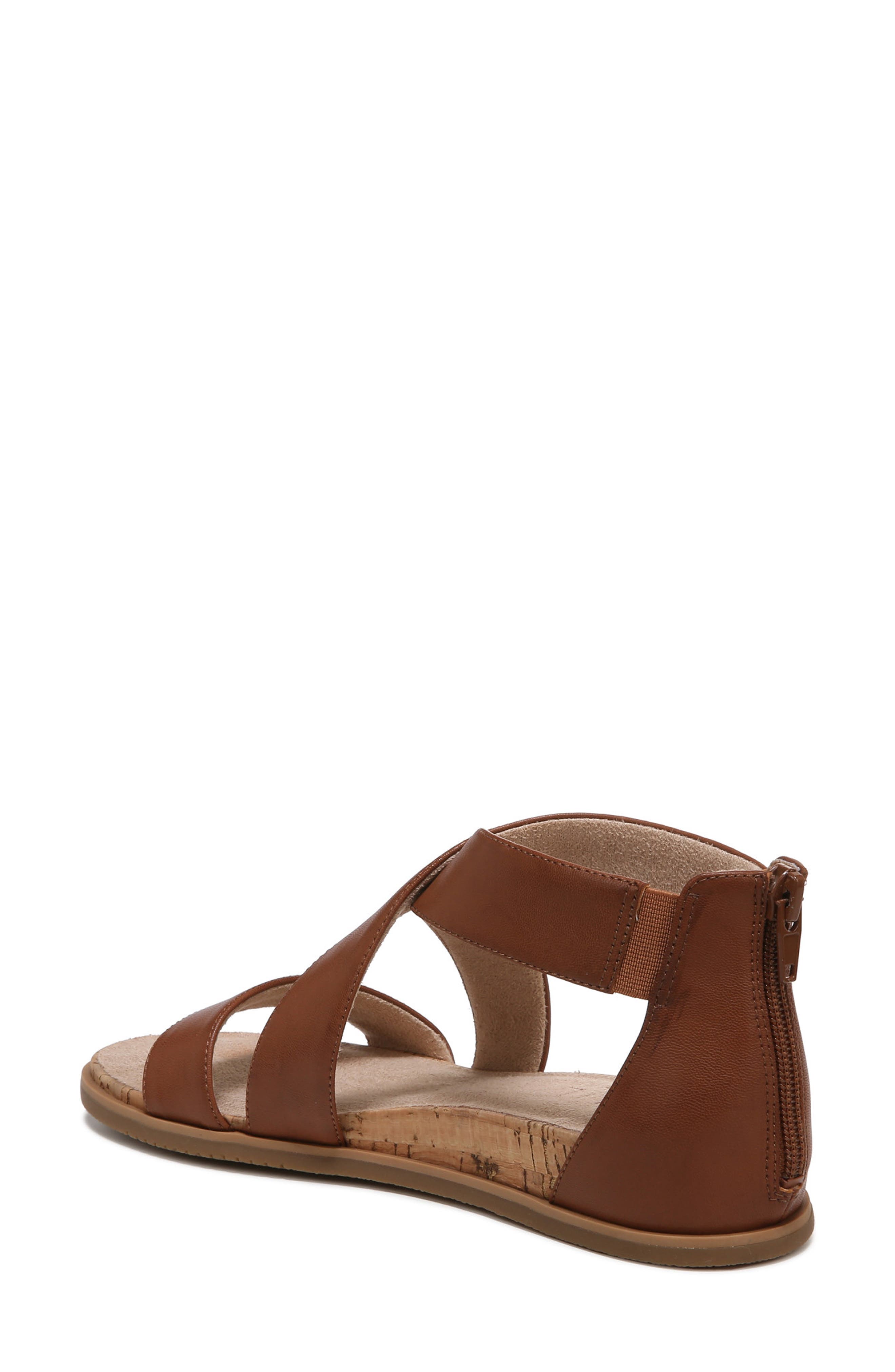 Cindi Strappy Sandal, Alternate, color, TOFFEE BROWN SMOOTH SYNTHETIC