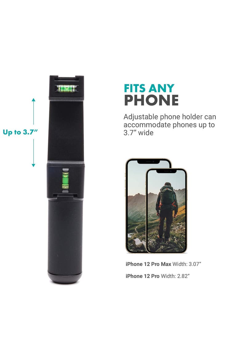 P-3 Rotating Smartphone Tripod Mount with Vertical and Horizonal Positions, Alternate, color, Black