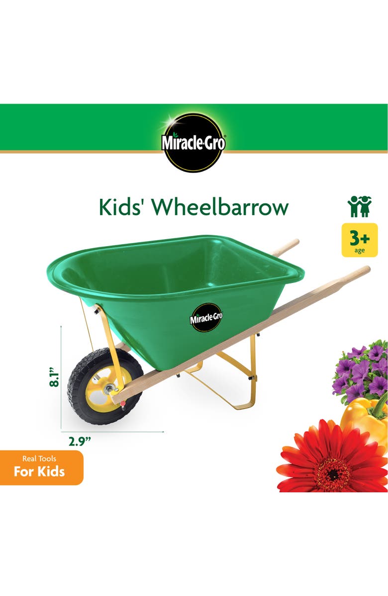Miracle-Gro Kids Wheelbarrow, Alternate, color, Dark Green
