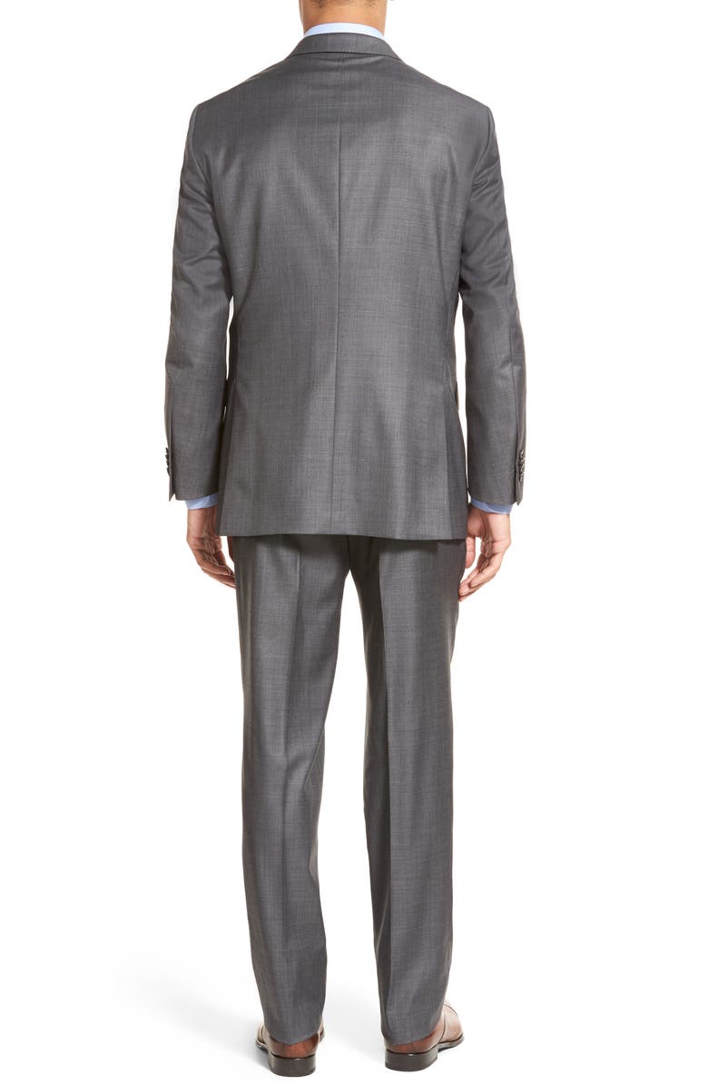 Peter Millar Classic Fit Solid Wool Suit, Alternate, color, Grey