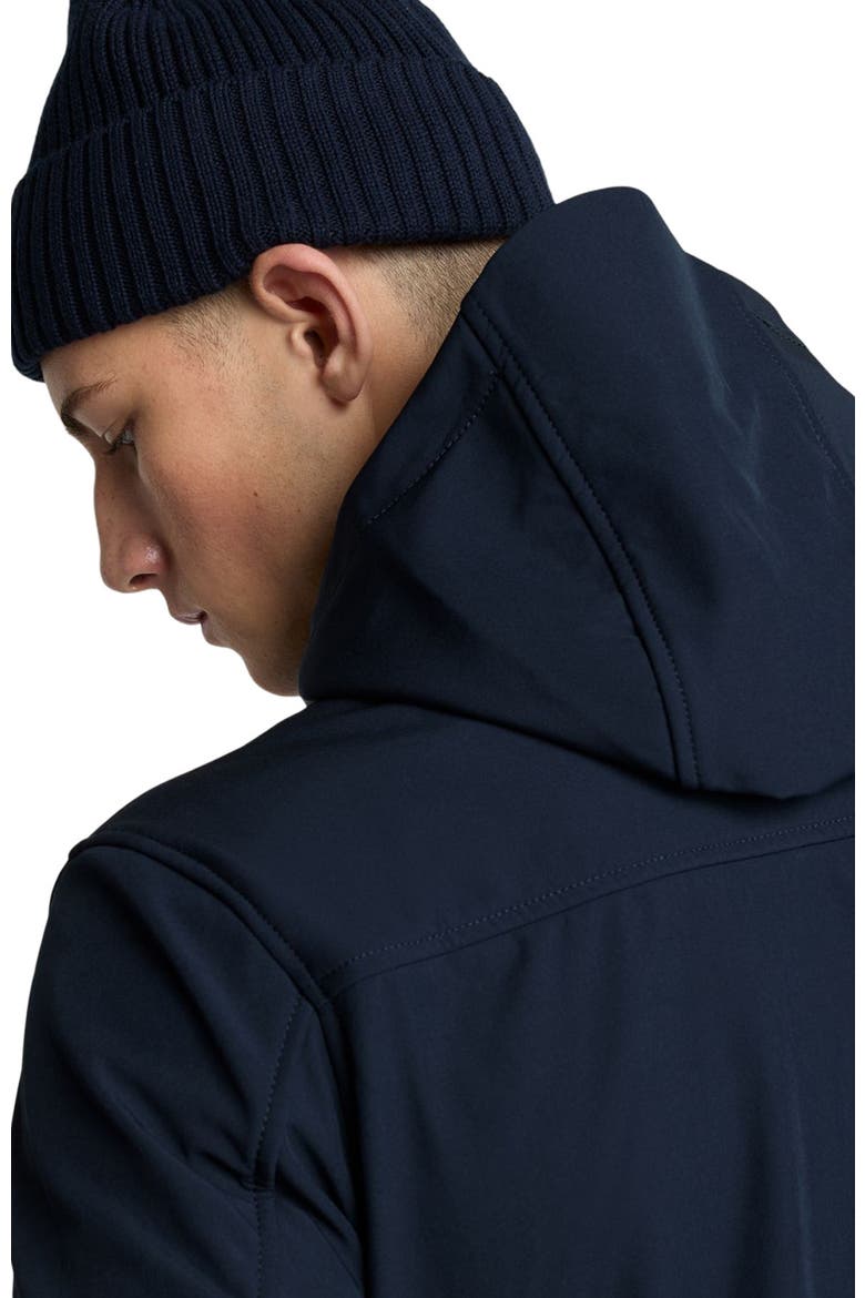 Fleece Back Softshell Jacket, Alternate, color, Dark Navy