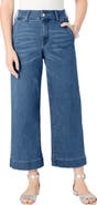 Roaman's Plus Size Wide Leg Crop Jean