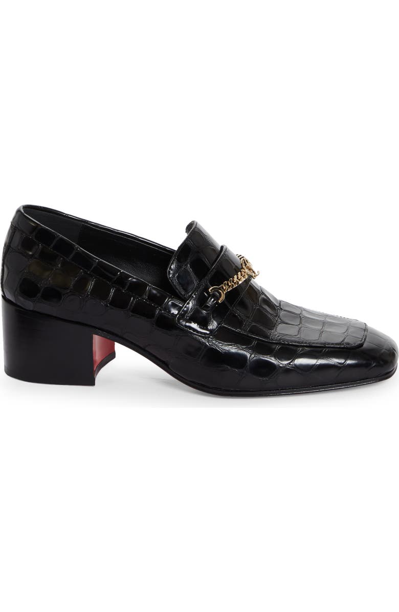 Christian Louboutin MJ Croc Embossed Loafer, Alternate, color,