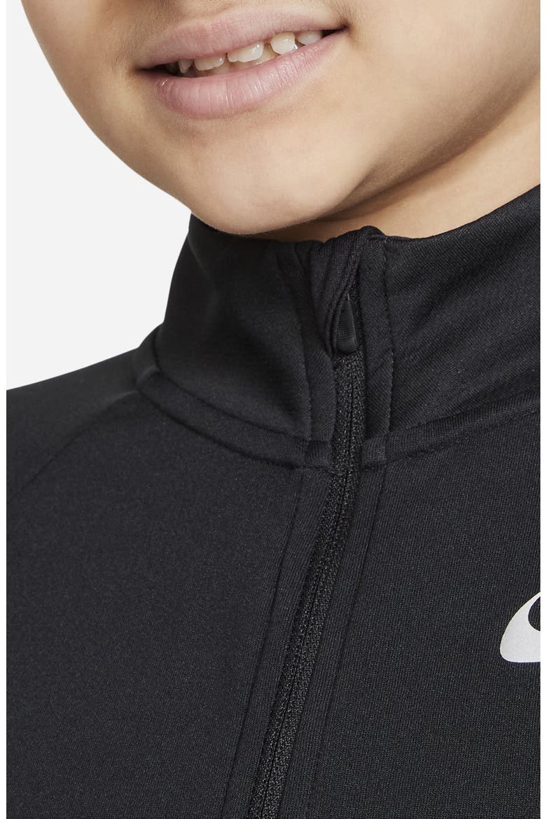 Kids' Dri-FIT Half Zip Pullover, Alternate, color, BLACK