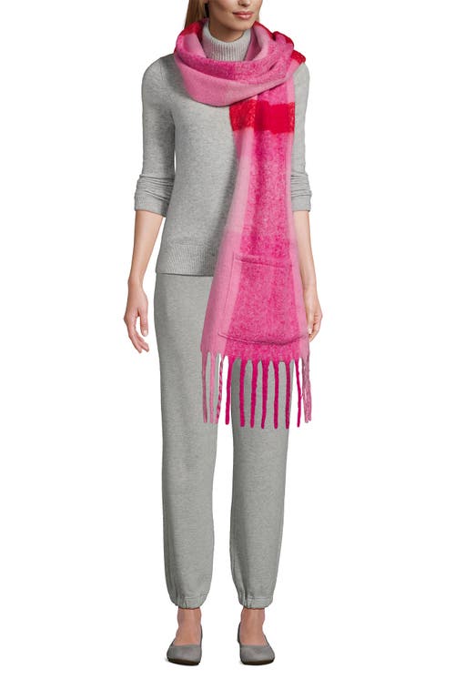 Lands' End Brushed Blanket Scarf In Pink