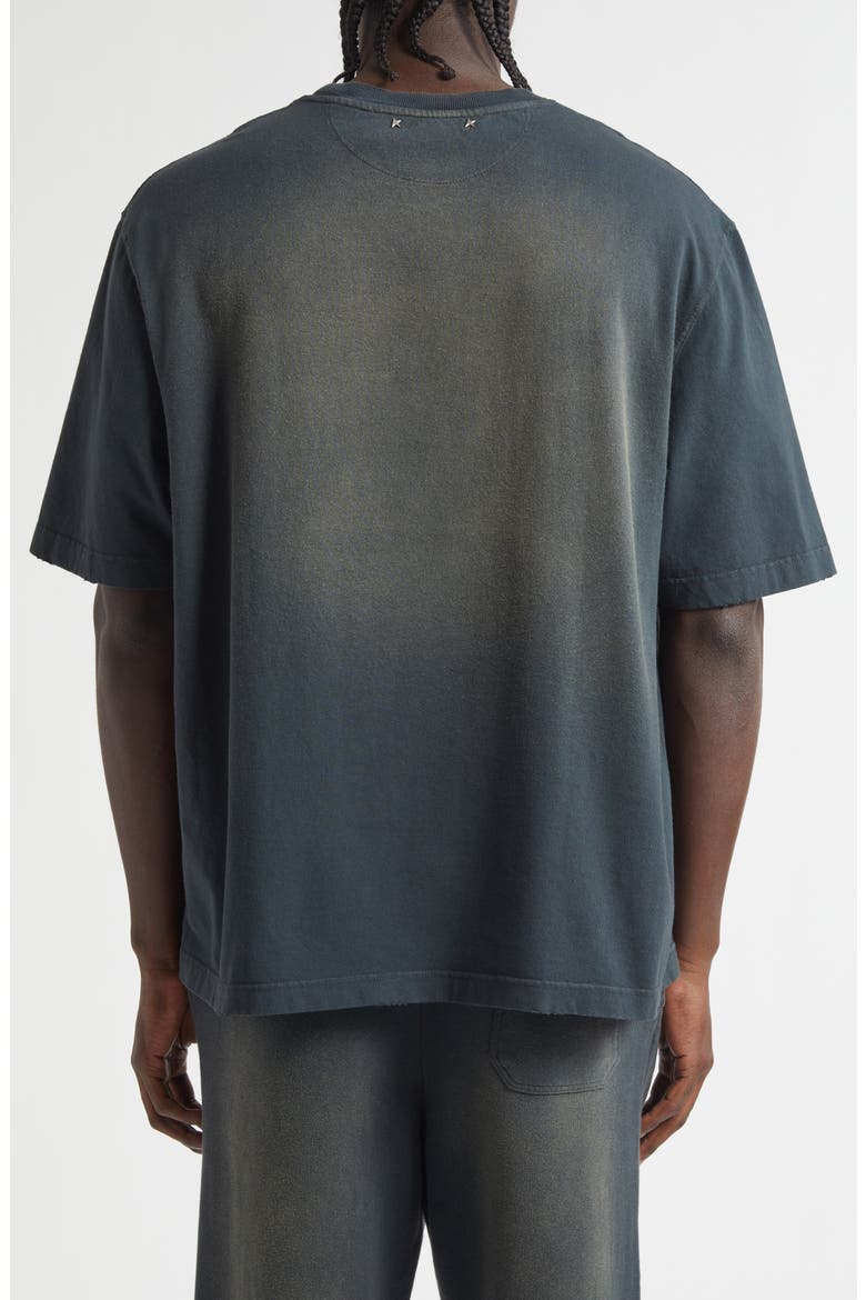 Gender Inclusive Journey Garment Dyed Logo T-Shirt, Alternate, color, BLEACHED WASHED BLACK