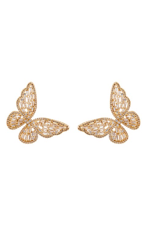 Freeda Butterfly Wing Stud Earrings