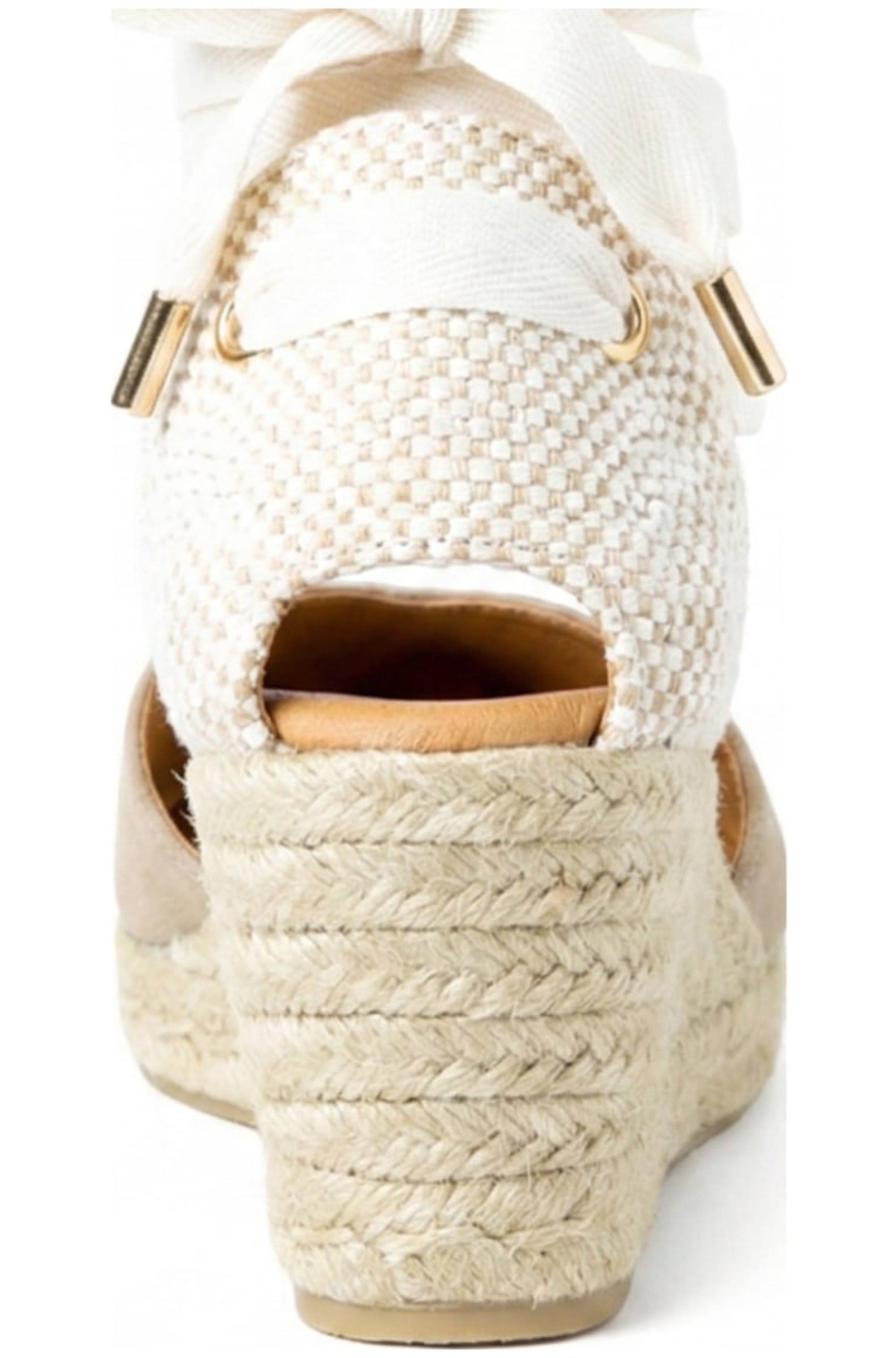 Jimena Mid Laces Espadrille Sandal, Alternate, color, Taupe
