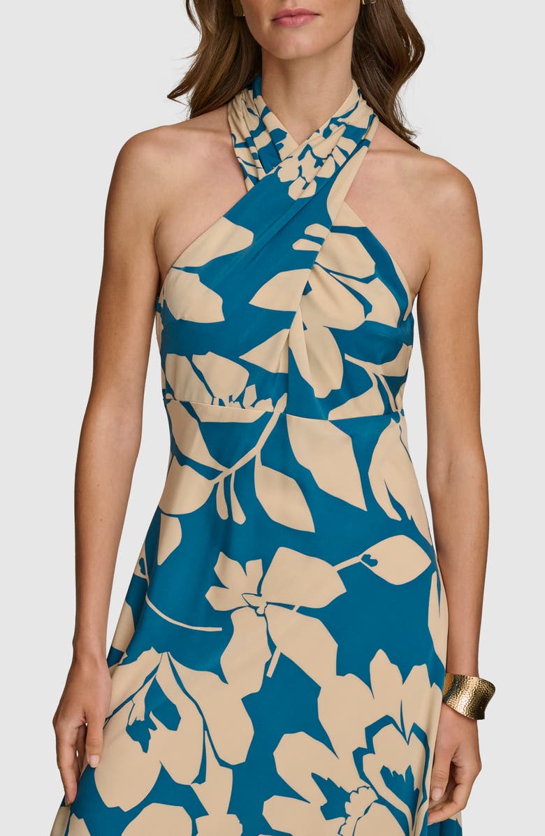 Donna Karan New York Print Halter Maxi Dress, Alternate, color,