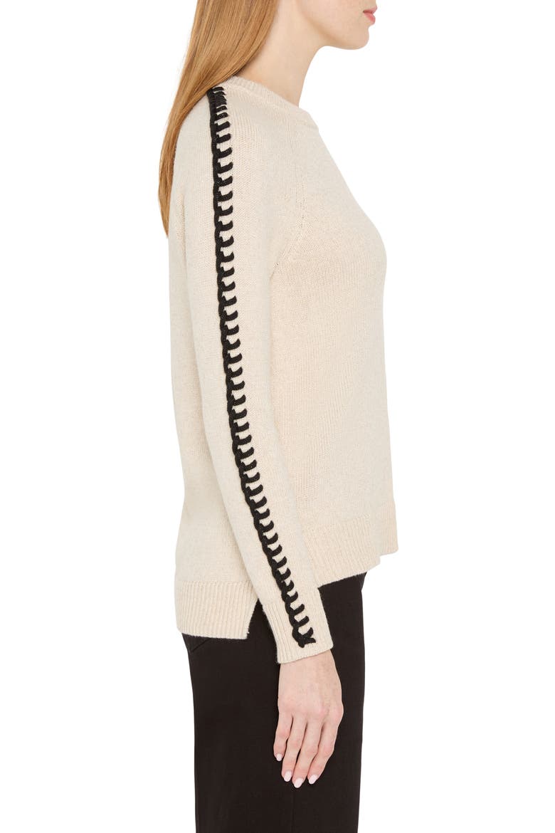 Dashing Down Metallic Sweater, Alternate, color, PALE SISAL